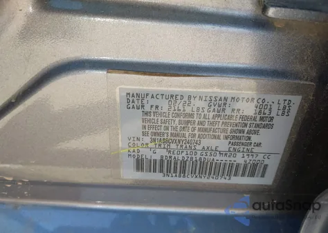 2022 Nissan Sentra Sv Xtronic Cvt from USA, damaged, VIN 3N1AB8CVXNY240743